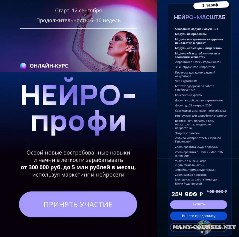 Julia Marketing / Юлия Родочинская  - Нейро профи. Тариф Нейро-масштаб (2023)